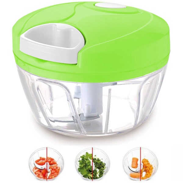 Manual Speed Chopper For Vegetables Fruits (Random Color)