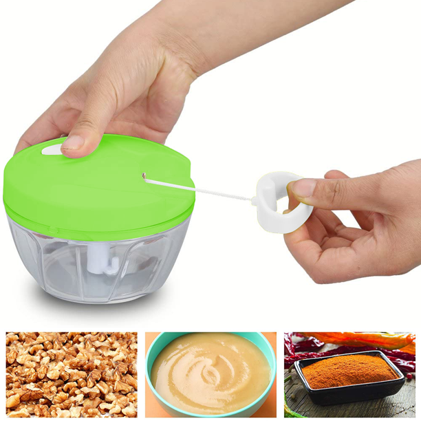 Manual Speed Chopper For Vegetables Fruits (Random Color)