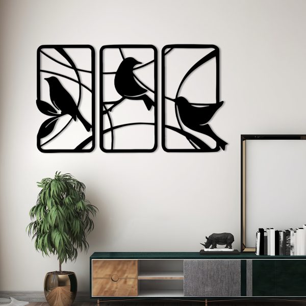 Birds On Branches Frame Wall Art 3pcs