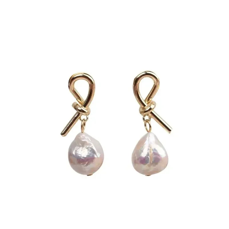 Earrings Knot Pearl