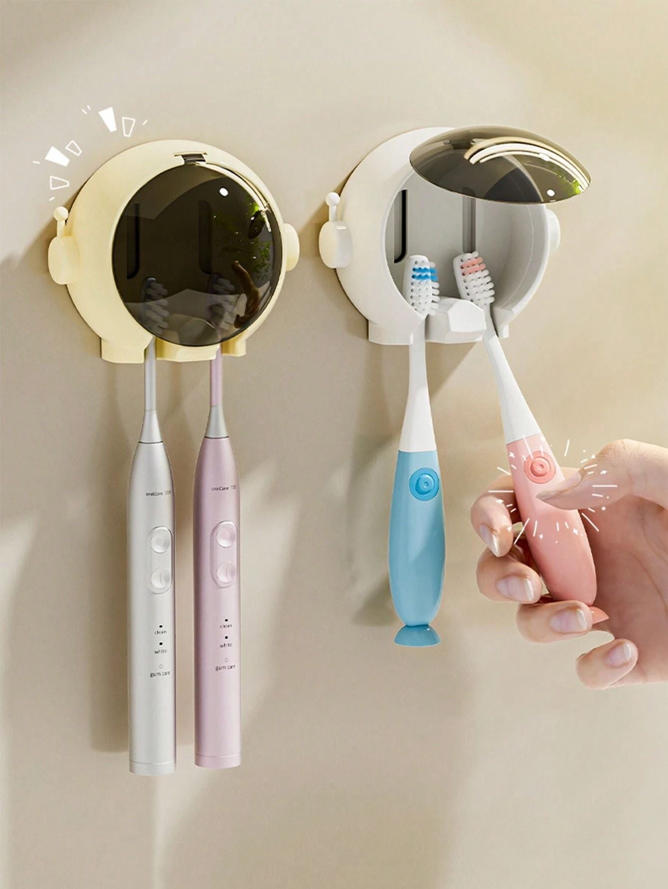 Cute Astronaut Toothbrush Holder