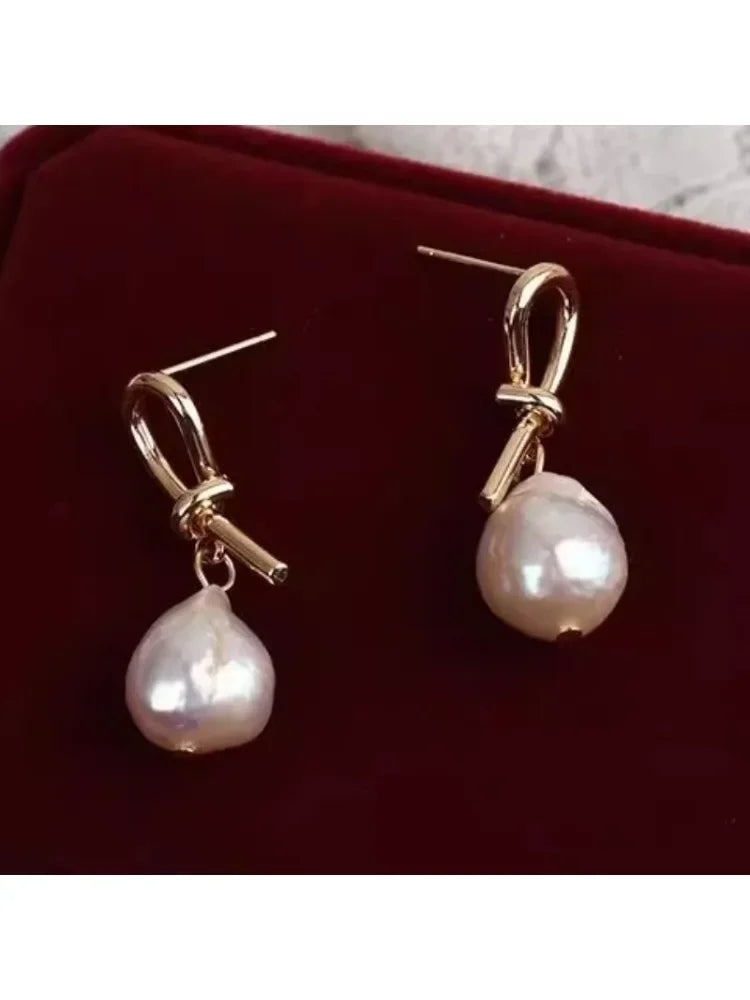 Earrings Knot Pearl