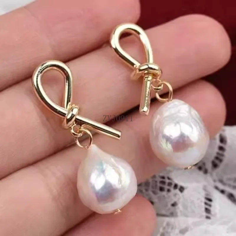 Earrings Knot Pearl