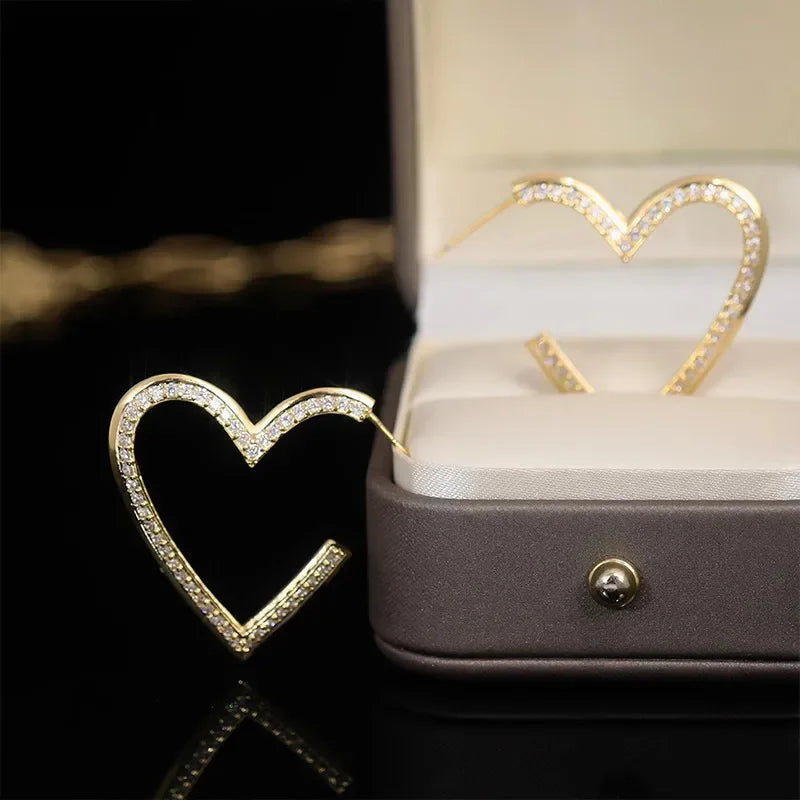 Heart Shape Elegant Zircon Earrings