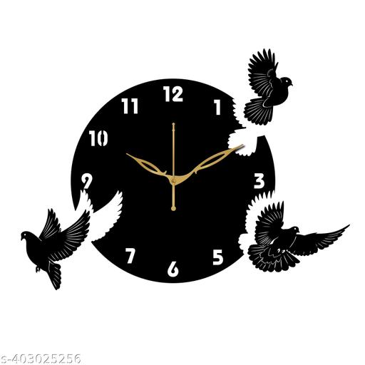 3d Wooden Bird Wall Clock.