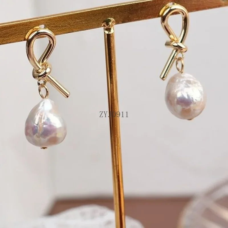 Earrings Knot Pearl