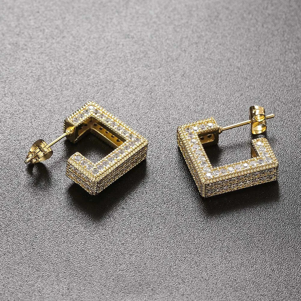 Imported Radiant Square Luxe Earrings