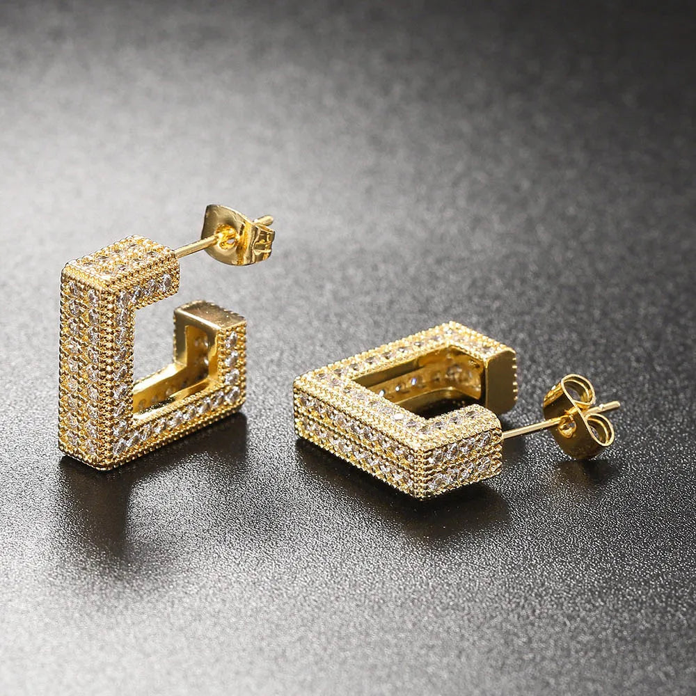 Imported Radiant Square Luxe Earrings